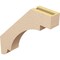Ekena Millwork 3-inch W x 18-inch D x 18-inch H Aspen Rough Cedar Woodgrain TimberThane Knee Brace, Primed BRCUR03X18X18ASPRCPR - alternate 4